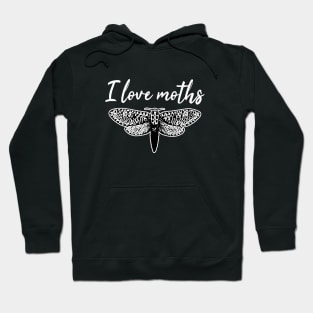 I Love Moths Hoodie